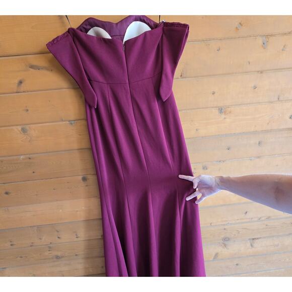 Anthropologie BHLDN Watters & Watters Delilah Gown Bordeaux Red 2 NWT Dress - Picture 9 of 9